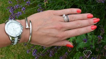 Bransoletka srebrna sztywna gwóźdź otwierana ✓Biżuteria Chanel ✓ Srebrne bransoletki  (7).JPG